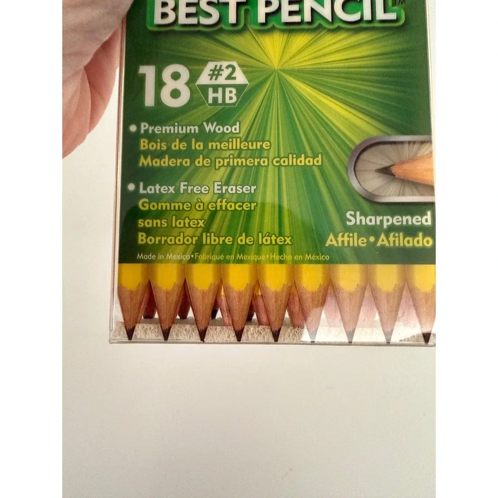 Ticonderoga #2 HB Soft Pre-Sharpened Pencils Yellow 18 Count Pack 13818